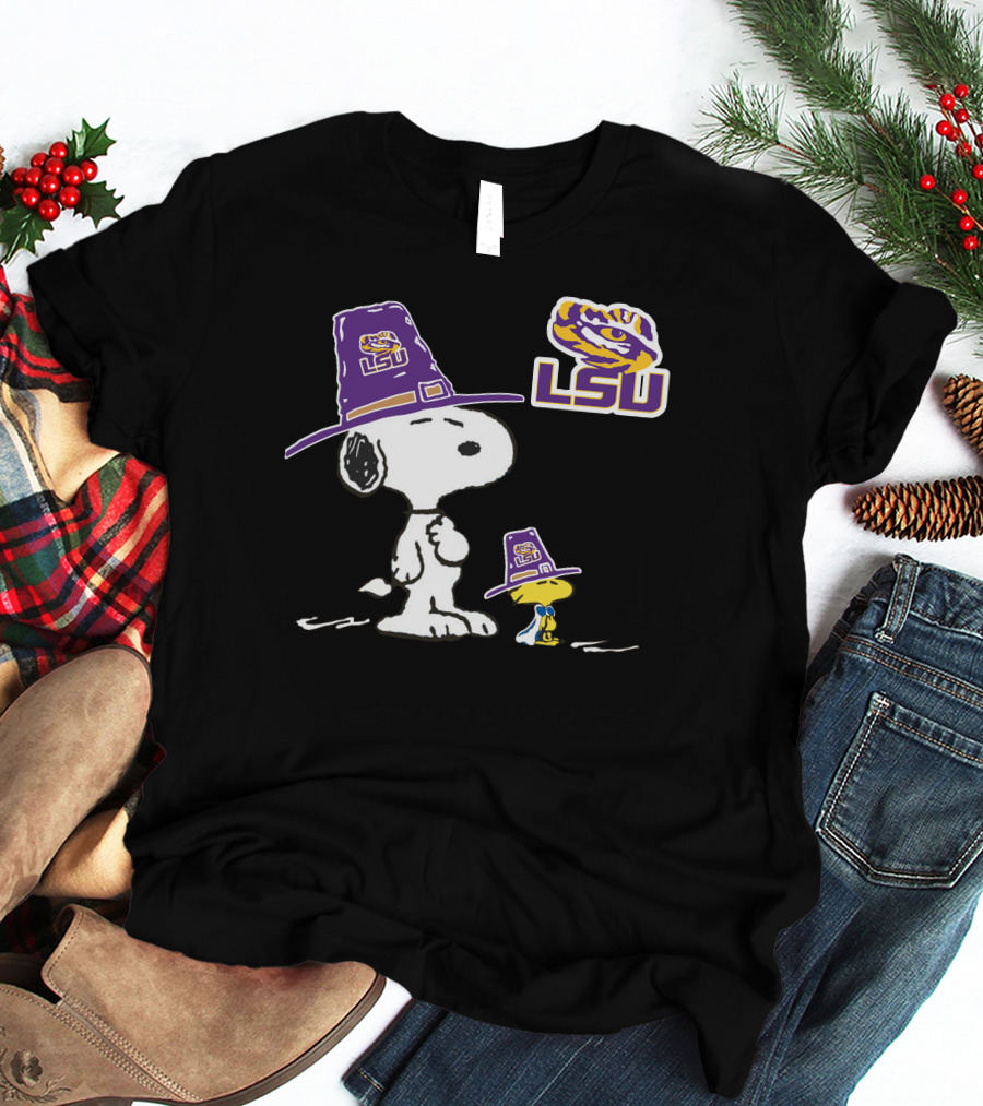 LSU Tigers Snoopy Woodstock Football Fans T-Shirt