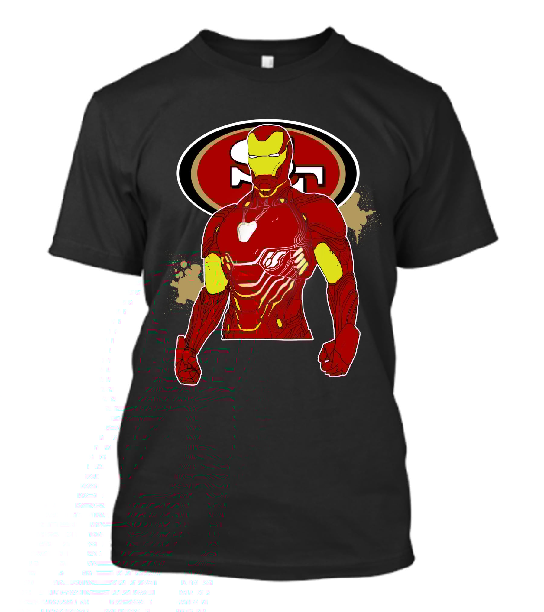 Iron Man And San Francisco 49ers Fusion T-Shirt
