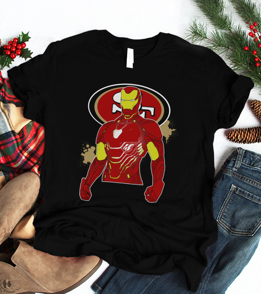Iron Man And San Francisco 49ers Fusion T-Shirt