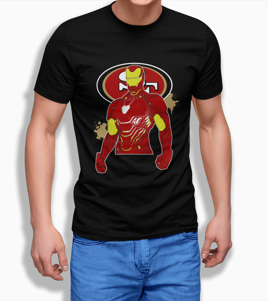 Iron Man And San Francisco 49ers Fusion T-Shirt