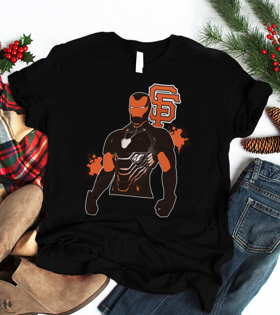 Iron Man San Francisco Giants Fan Crossover T-Shirt