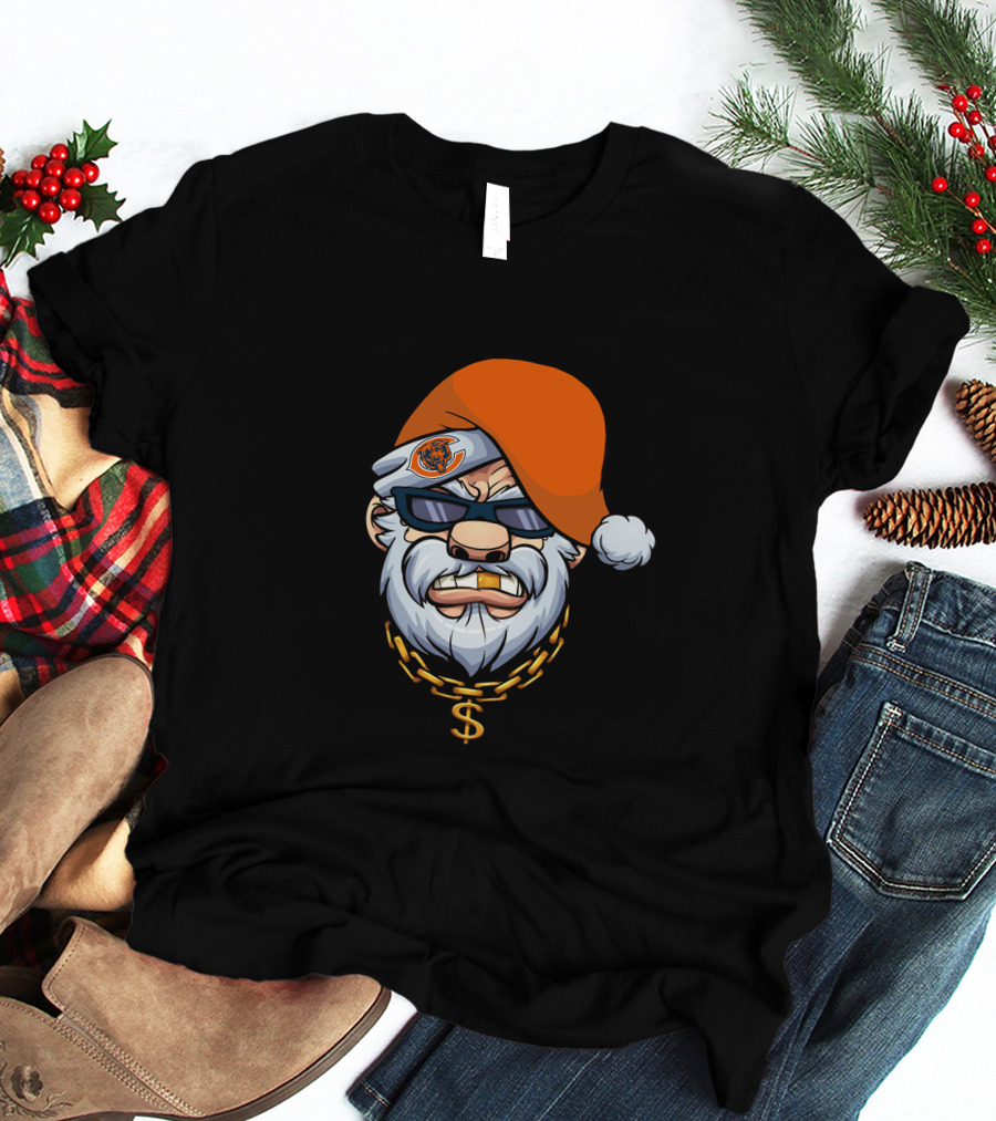 Bears Santa Gangster Style With Gold Chain And Sunglasses T-Shirt