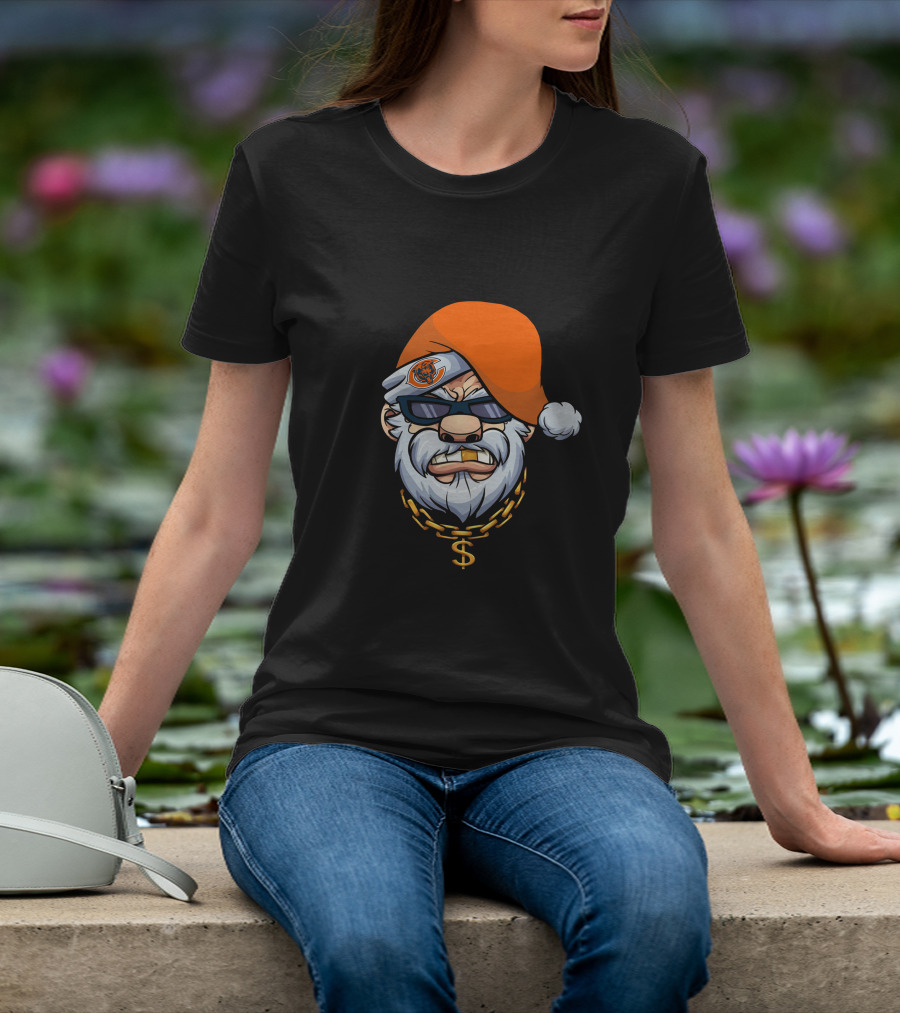 Bears Santa Gangster Style With Gold Chain And Sunglasses T-Shirt
