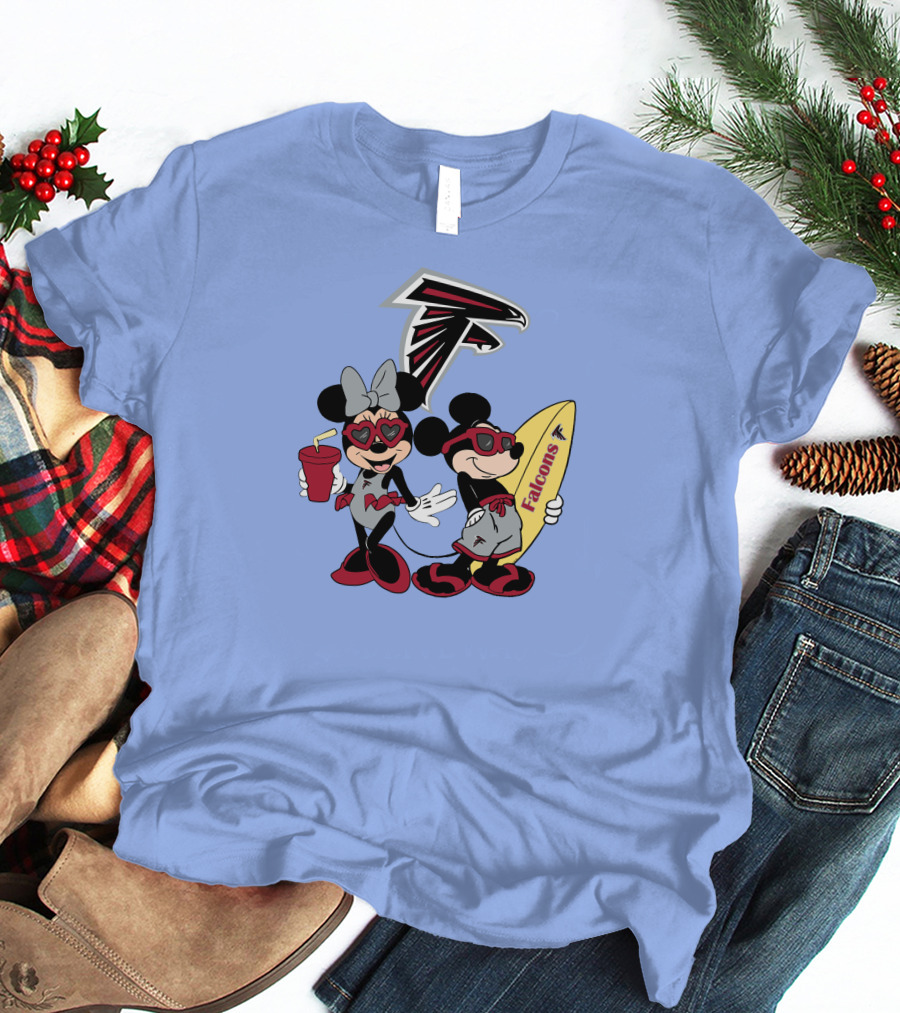 Falcons Mickey And Minnie Vacation Fun T-Shirt