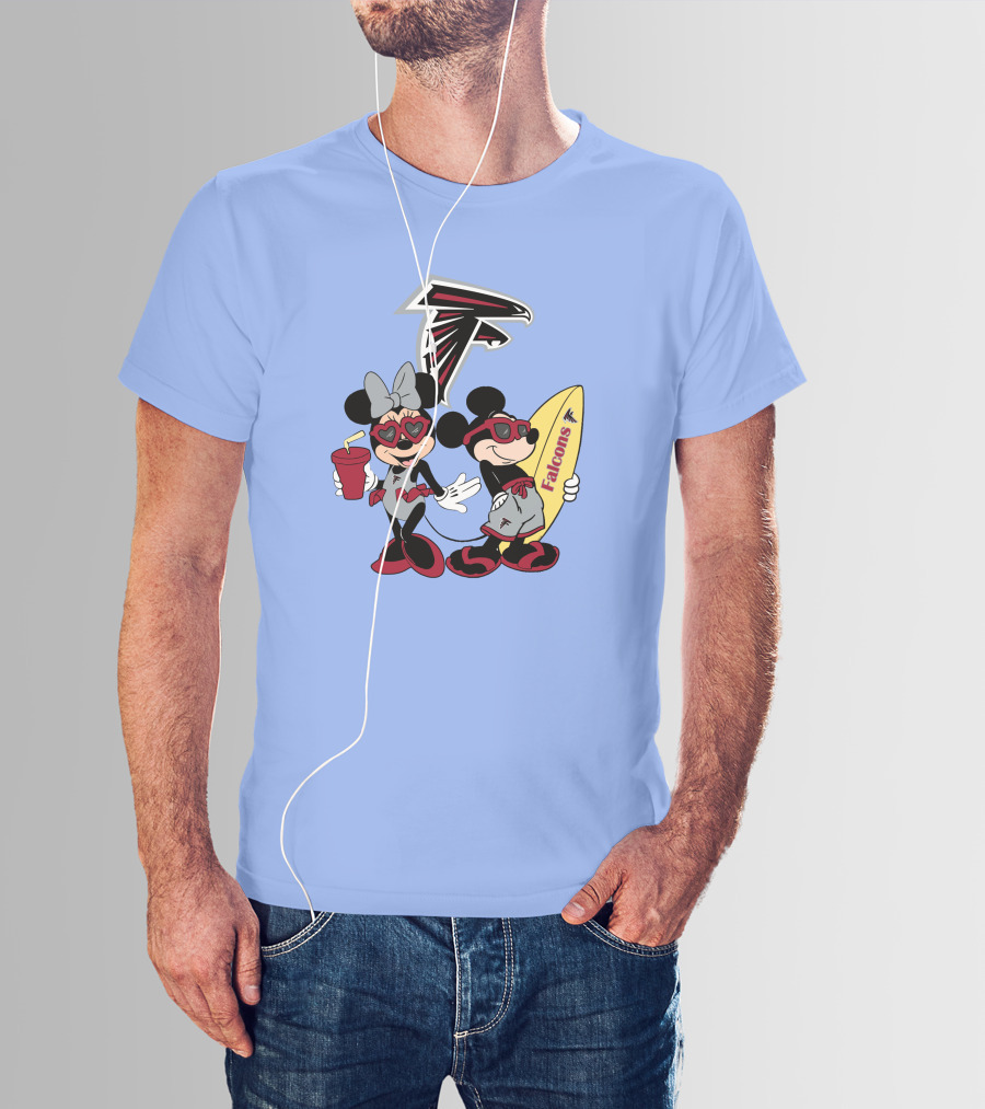 Falcons Mickey And Minnie Vacation Fun T-Shirt