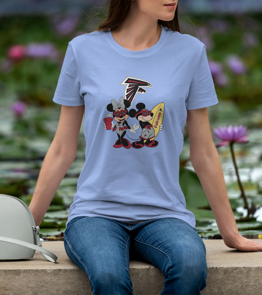 Falcons Mickey And Minnie Vacation Fun T-Shirt