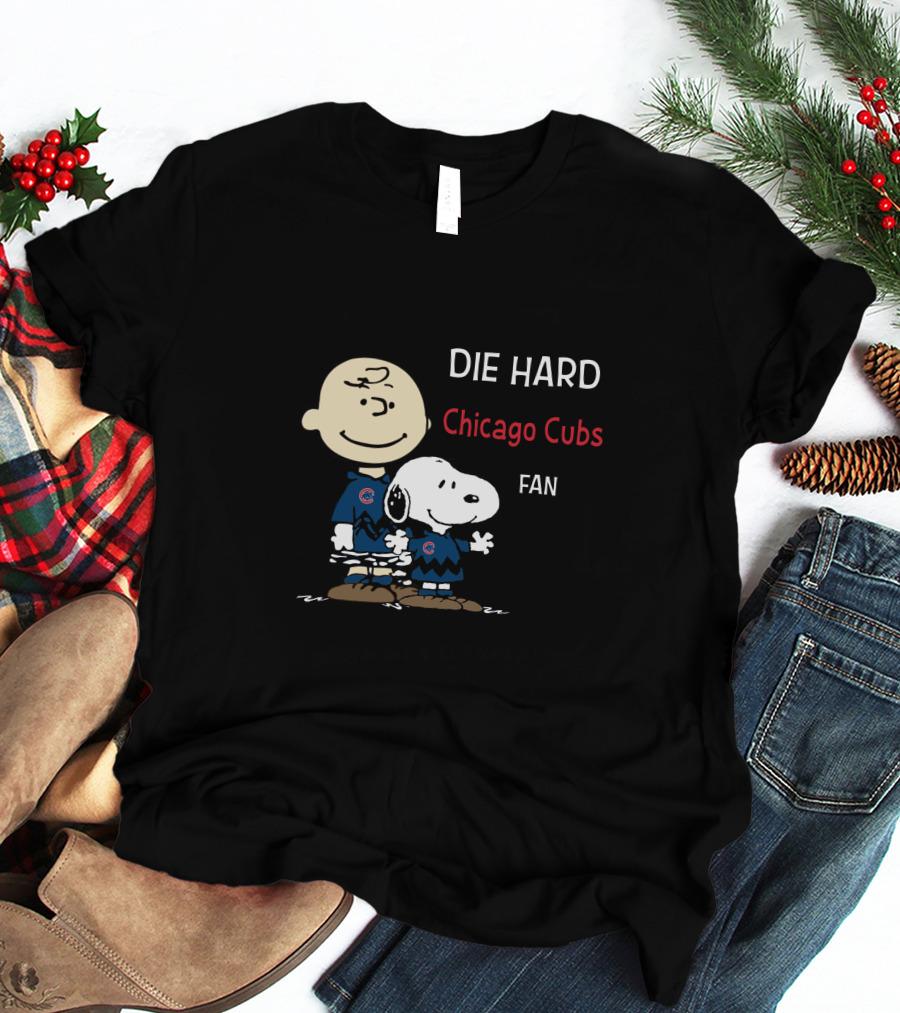 Die Hard Chicago Cubs Fan Snoopy Charlie Brown T-Shirt