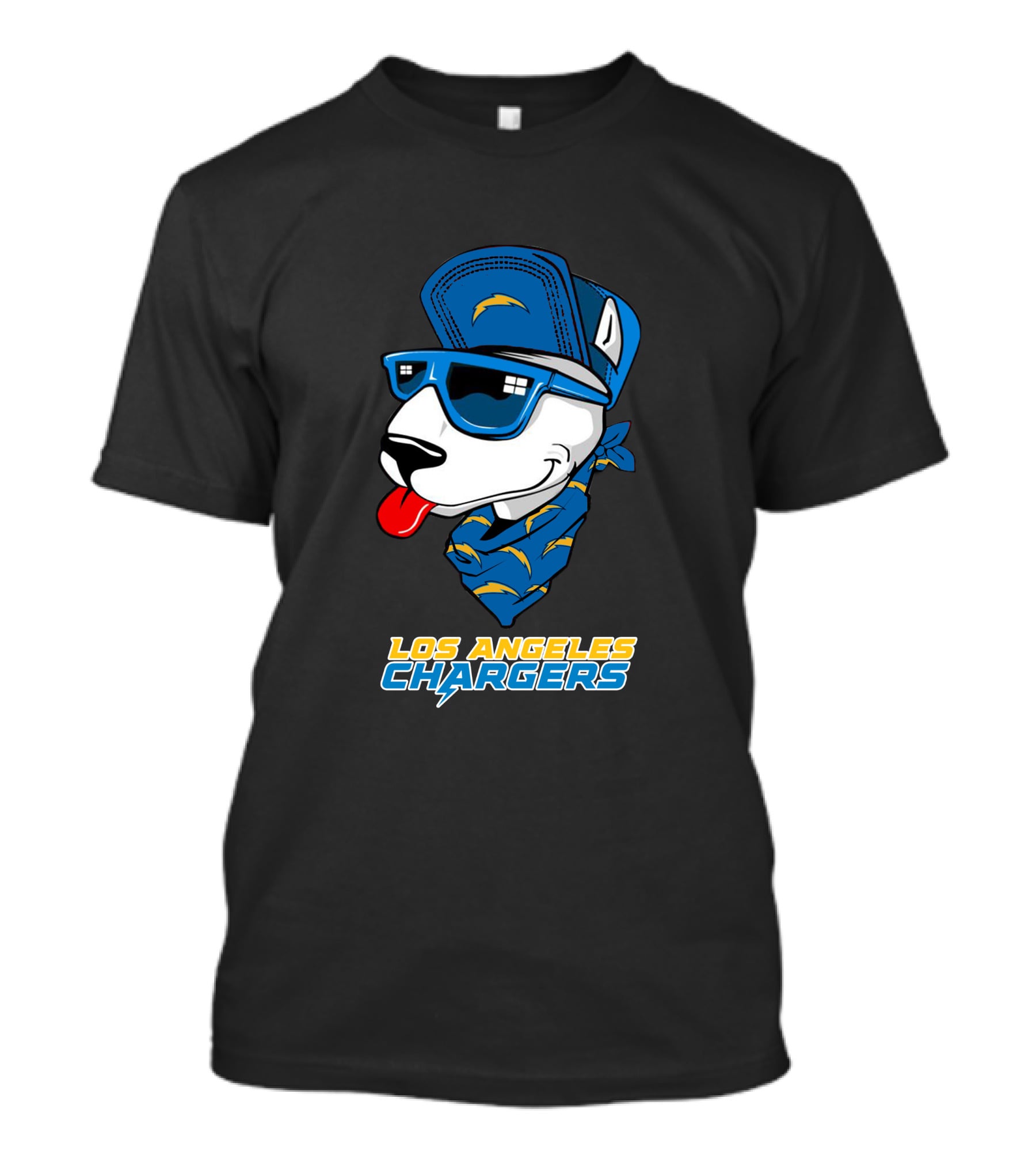 Los Angeles Chargers Bull Terrier T-Shirt