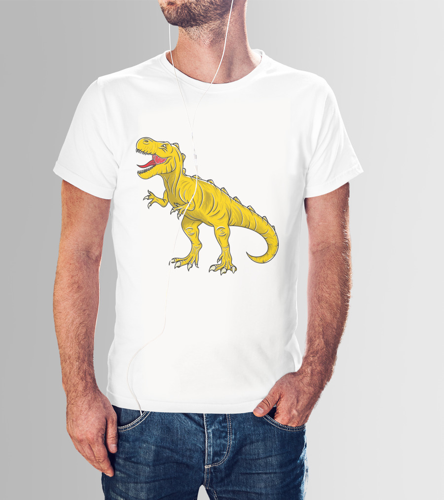 Yellow Dinosaur Tyrannosaurus Rex T-Shirt