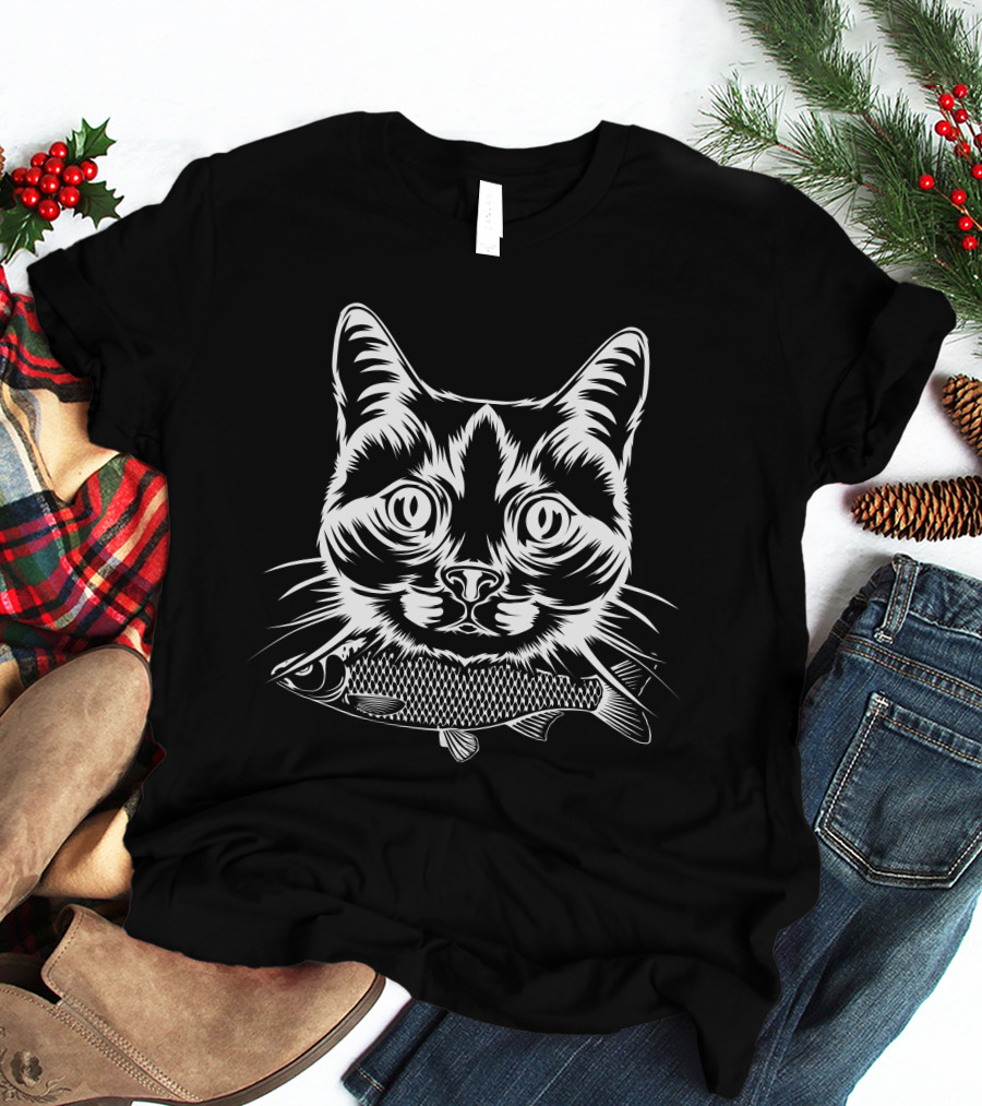 Cat And Fish Lover T-Shirt