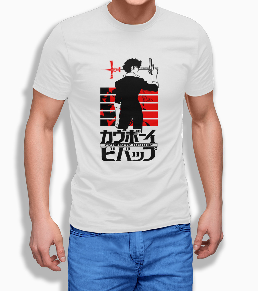 Cowboy Bebop Spike Spiegel Red Stripes Jet Swordfish II T-Shirt
