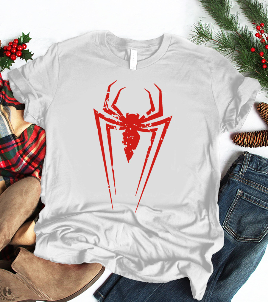 Venom Spiderman Red Distressed Spider T-Shirt
