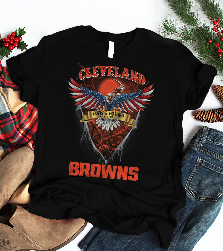 Cleveland Browns Dawg Pound Us Eagle Est. 1944 T-Shirt