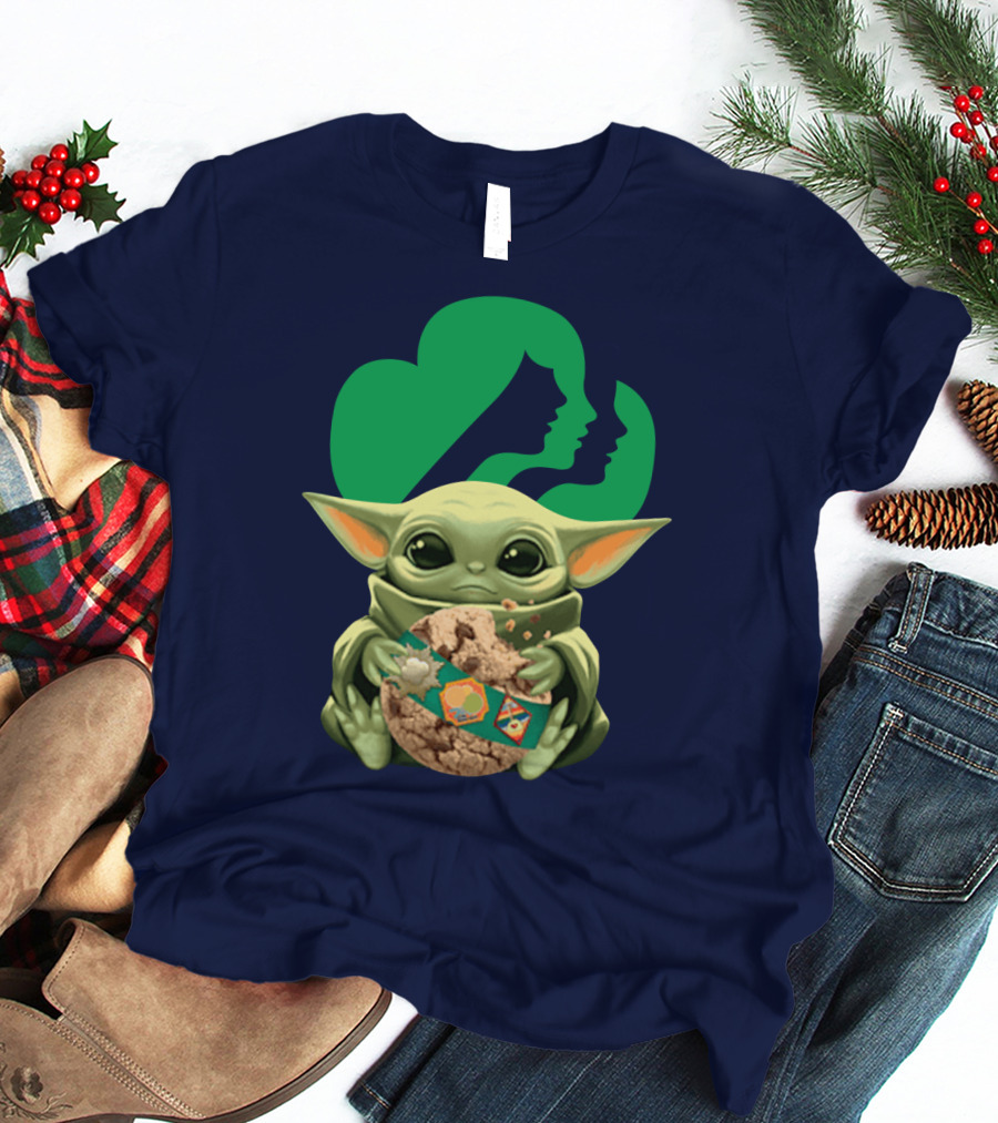 Star Wars Baby Yoda Hug Girl Scout Cookie T-Shirt