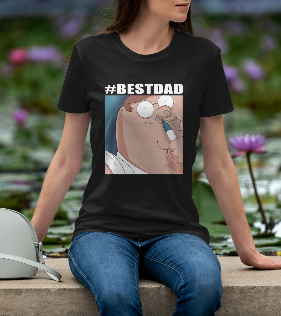 BESTDAD Family Guy Iconic Character Nose Drawing T-Shirt
