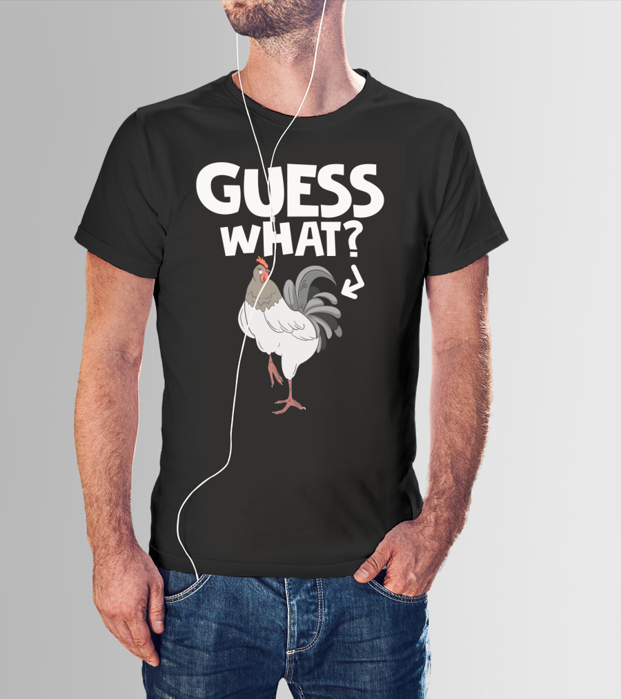 Guess What Chicken Butt Funny Country Farm Animal Joke T-Shirt