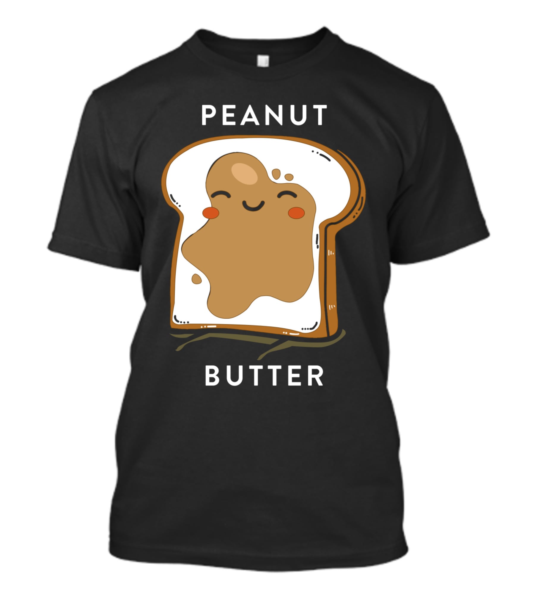 PEANUT BUTTER Toast Smiley Face T-Shirt