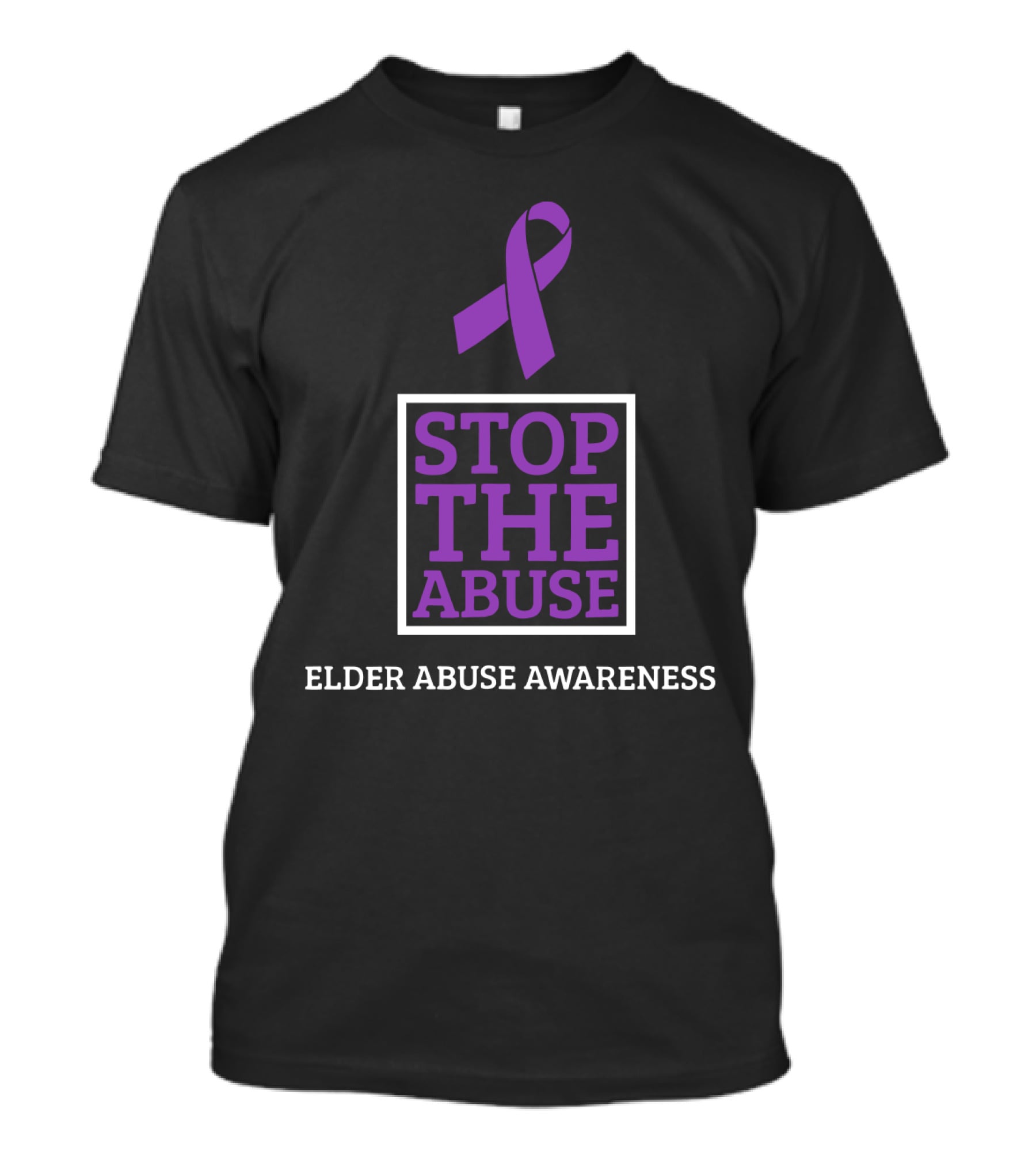 Stop The Abuse Elder Abuse Awareness Purple T-Shirt
