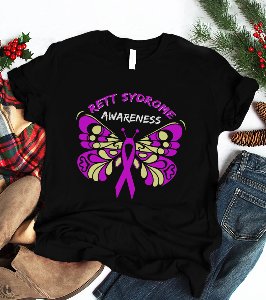 Rett Syndrome Awareness Butterfly T-Shirt
