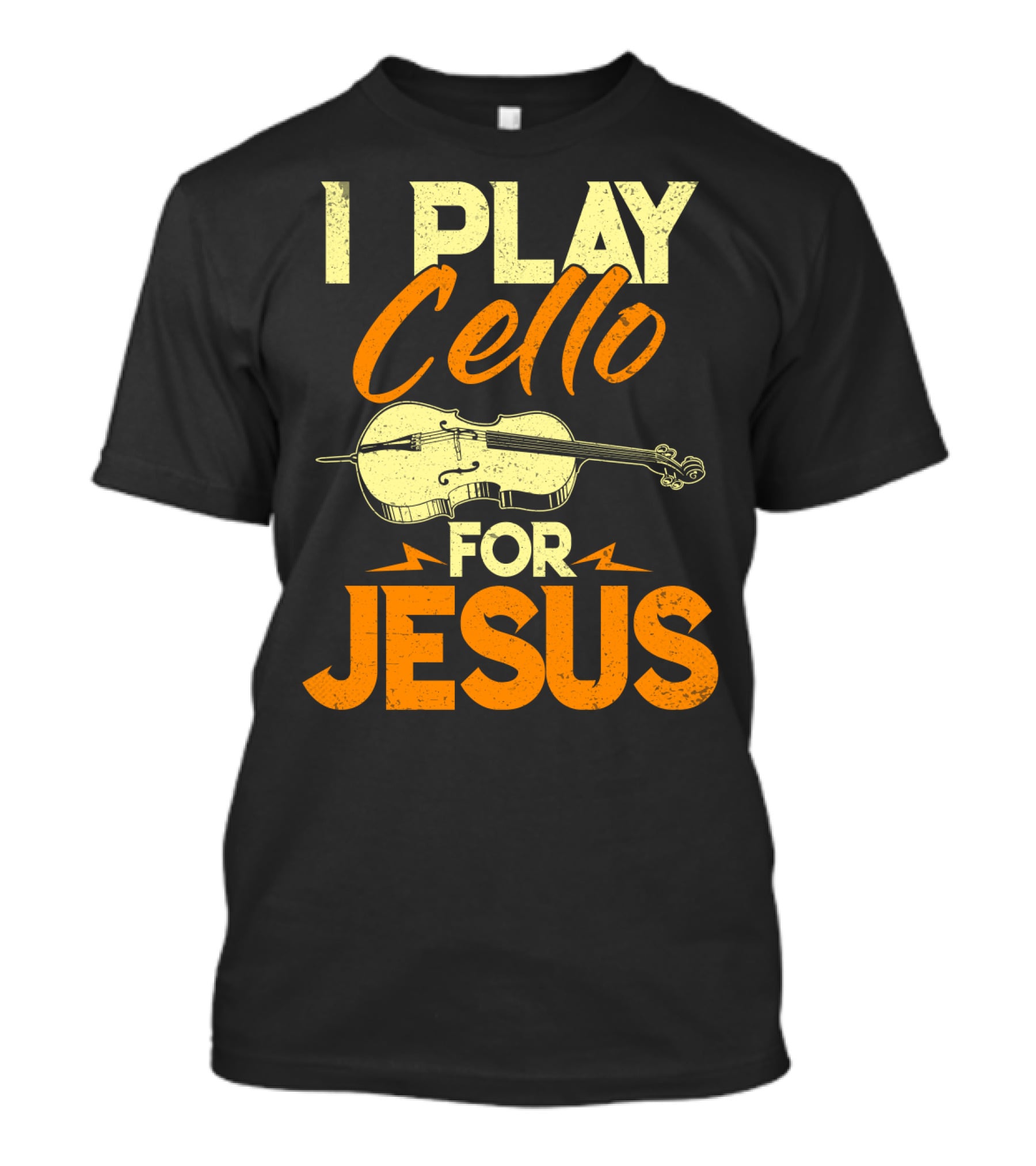 I Play Cello For Jesus Cello Illustration Christian Musicians T-Shirt