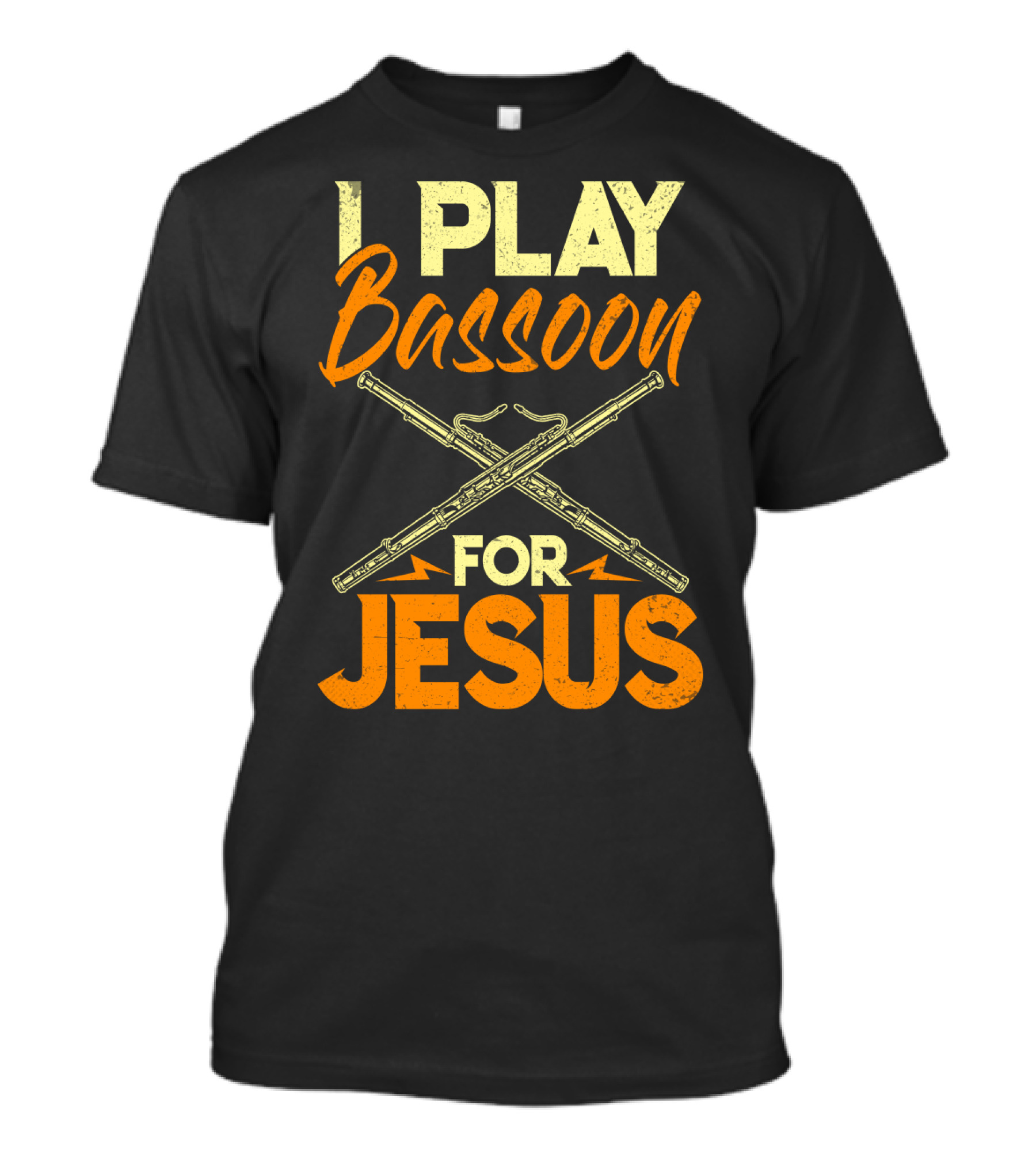 I Play Bassoon For Jesus Vintage Style Bassoonist Faith Music T-Shirt