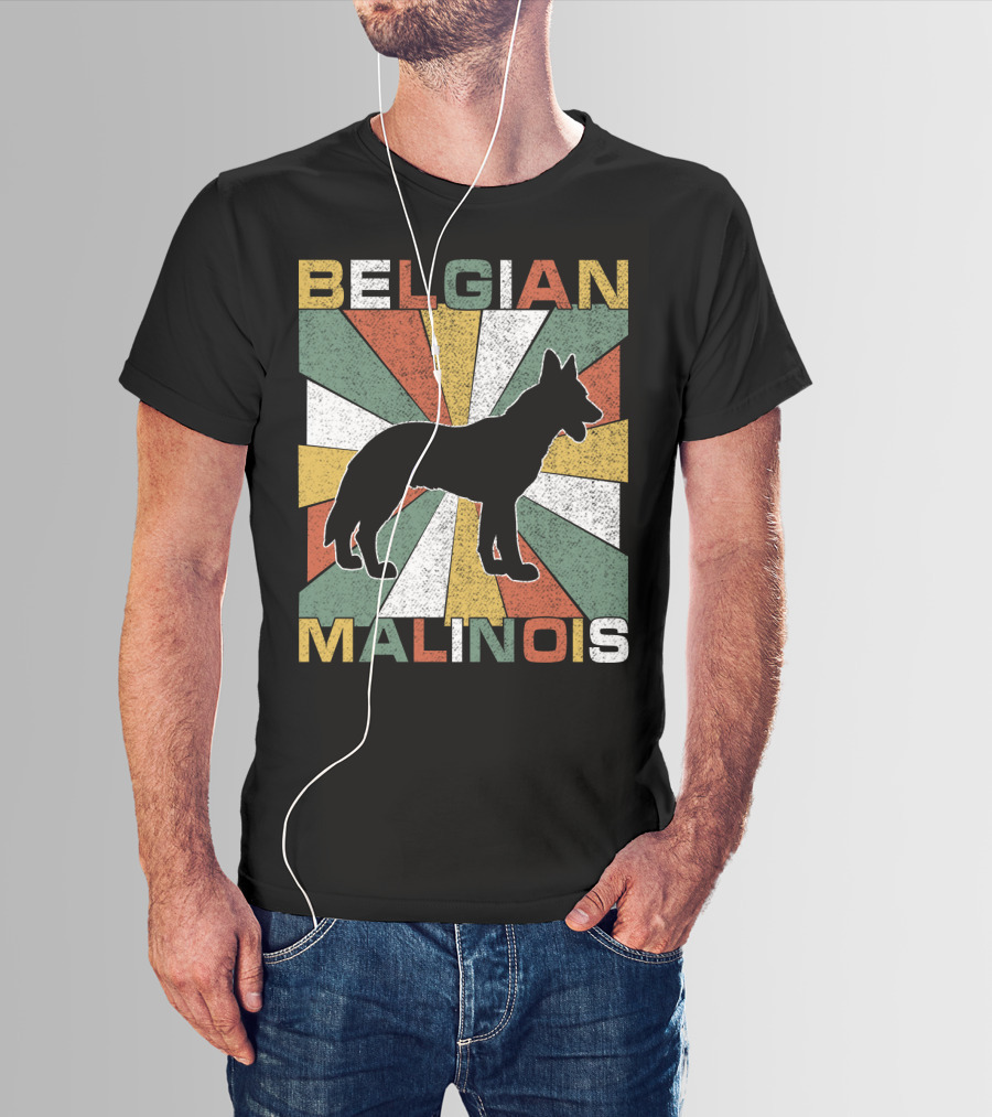 Belgian Malinois Retro 70s Vintage Dog T-Shirt