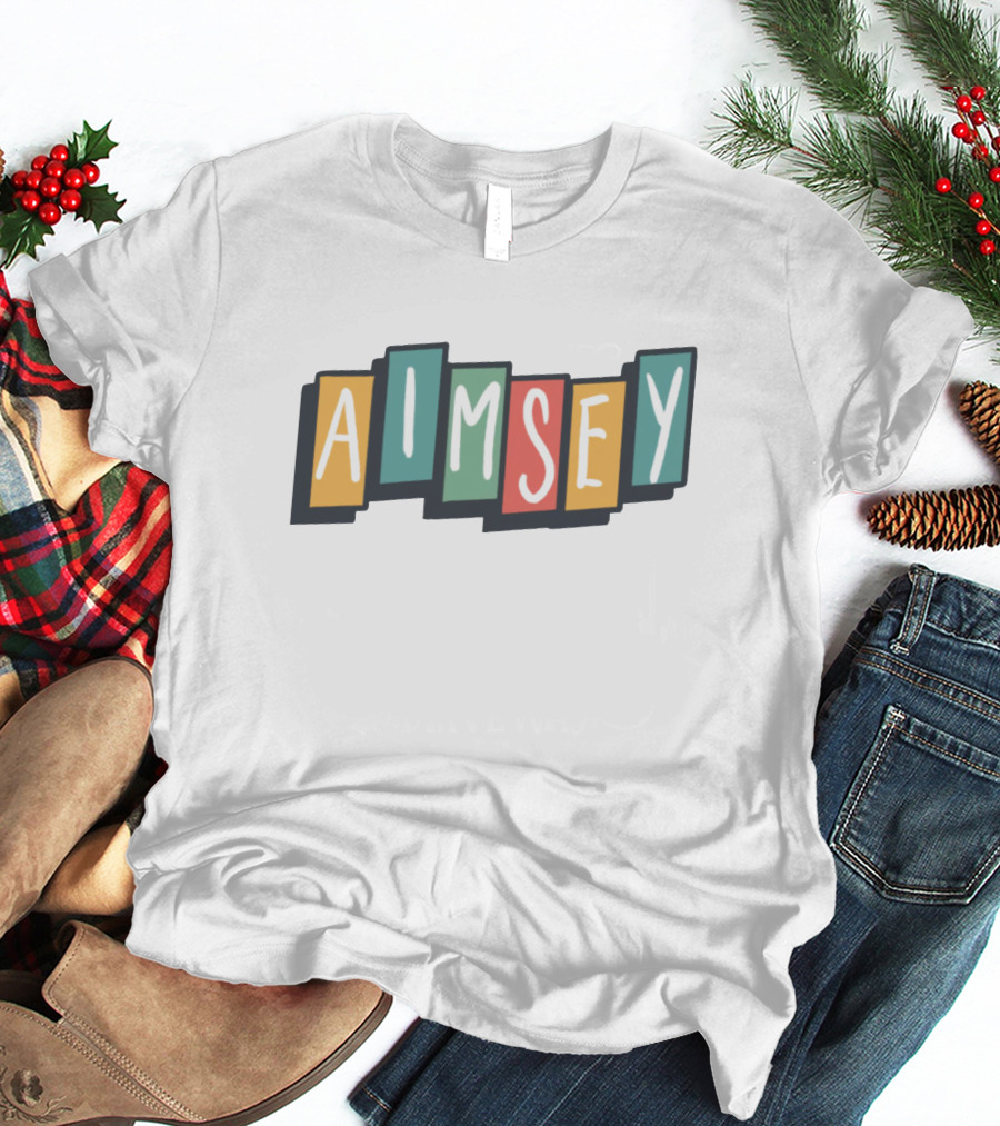AimseyTV Multicolor Block Letter T-Shirt