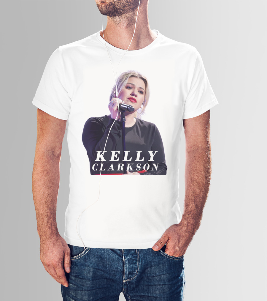 KELLY CLARKSON Concert Performance Microphone Stage T-Shirt