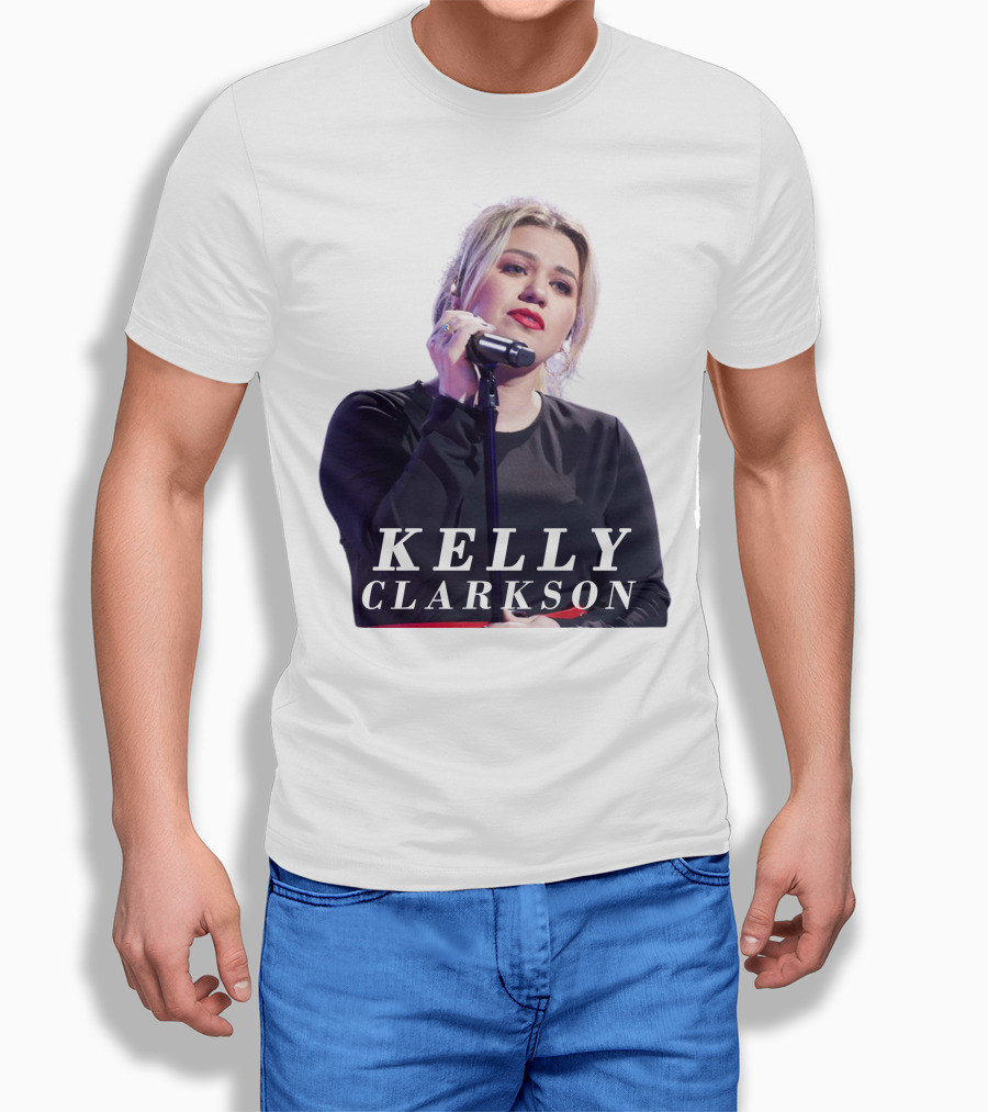 KELLY CLARKSON Concert Performance Microphone Stage T-Shirt