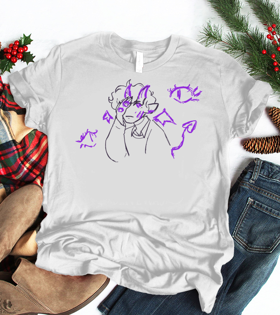 Jelly Bean Demon With Purple Eyes And Horns T-Shirt