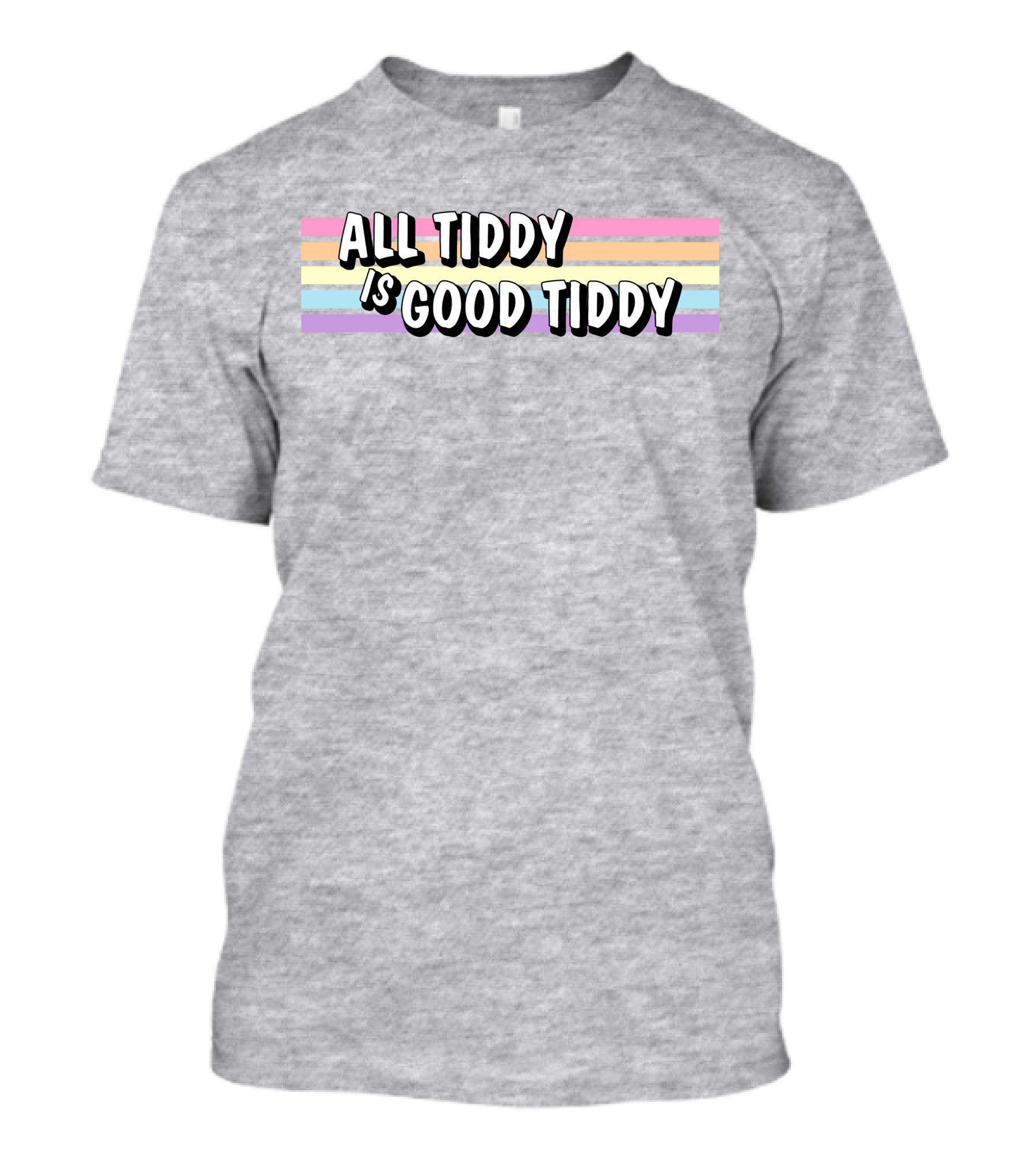 All Tiddy Is Good Tiddy Pastel Pride Stripes T-Shirt