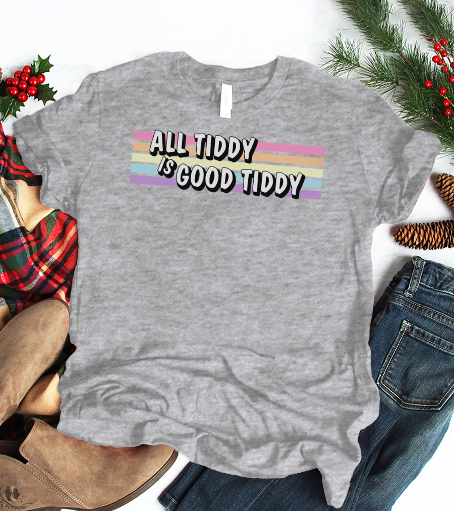 All Tiddy Is Good Tiddy Pastel Pride Stripes T-Shirt