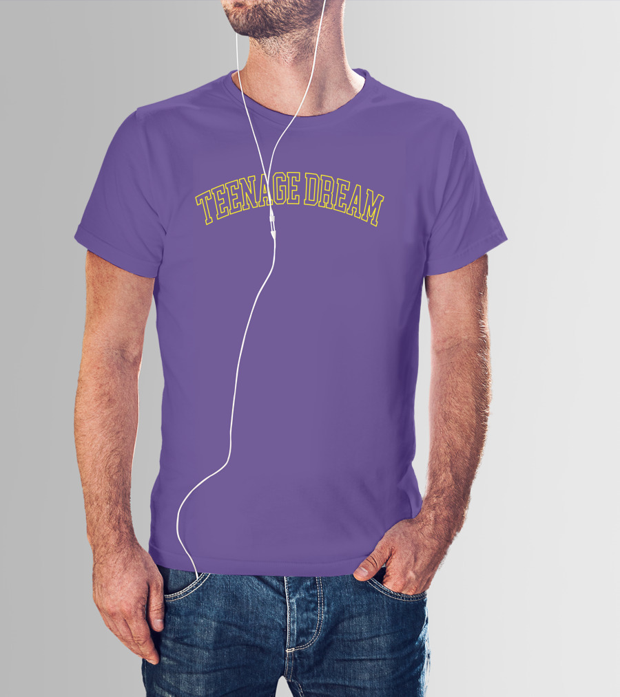 Olivia Rodrigo Teenage Dream Merch Purple Text T-Shirt