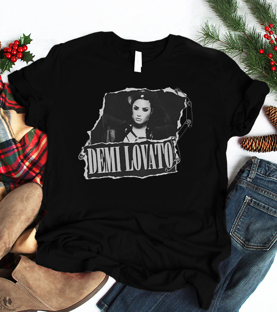 Demi Lovato Ripped Aesthetic With Safety Pins T-Shirt