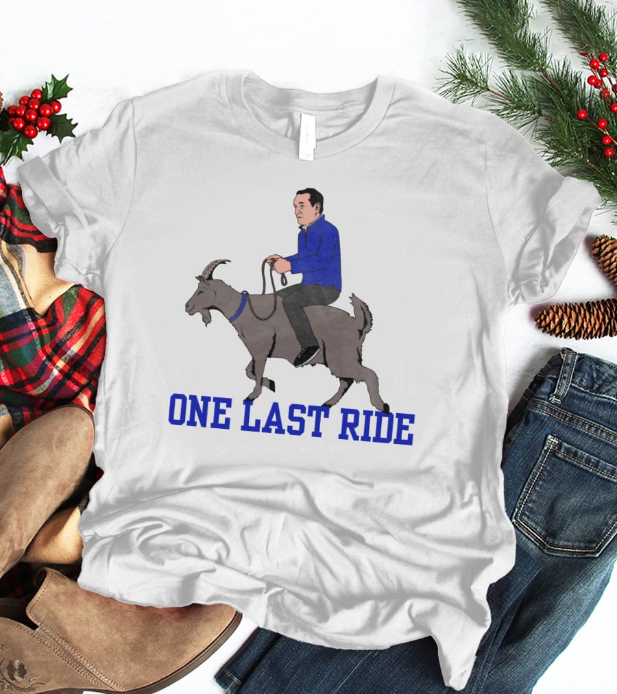 One Last Ride Goat Rider Blue T-Shirt