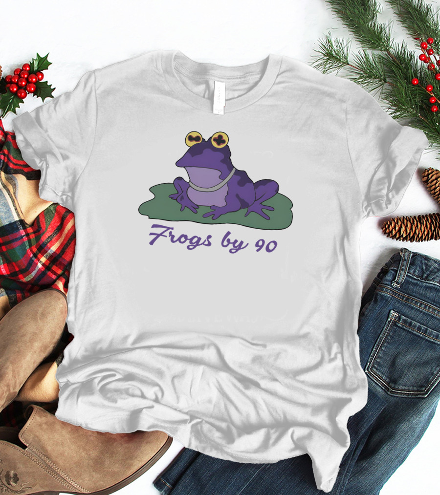 Frogs By 90 Purple Frog On Lily Pad T-Shirt