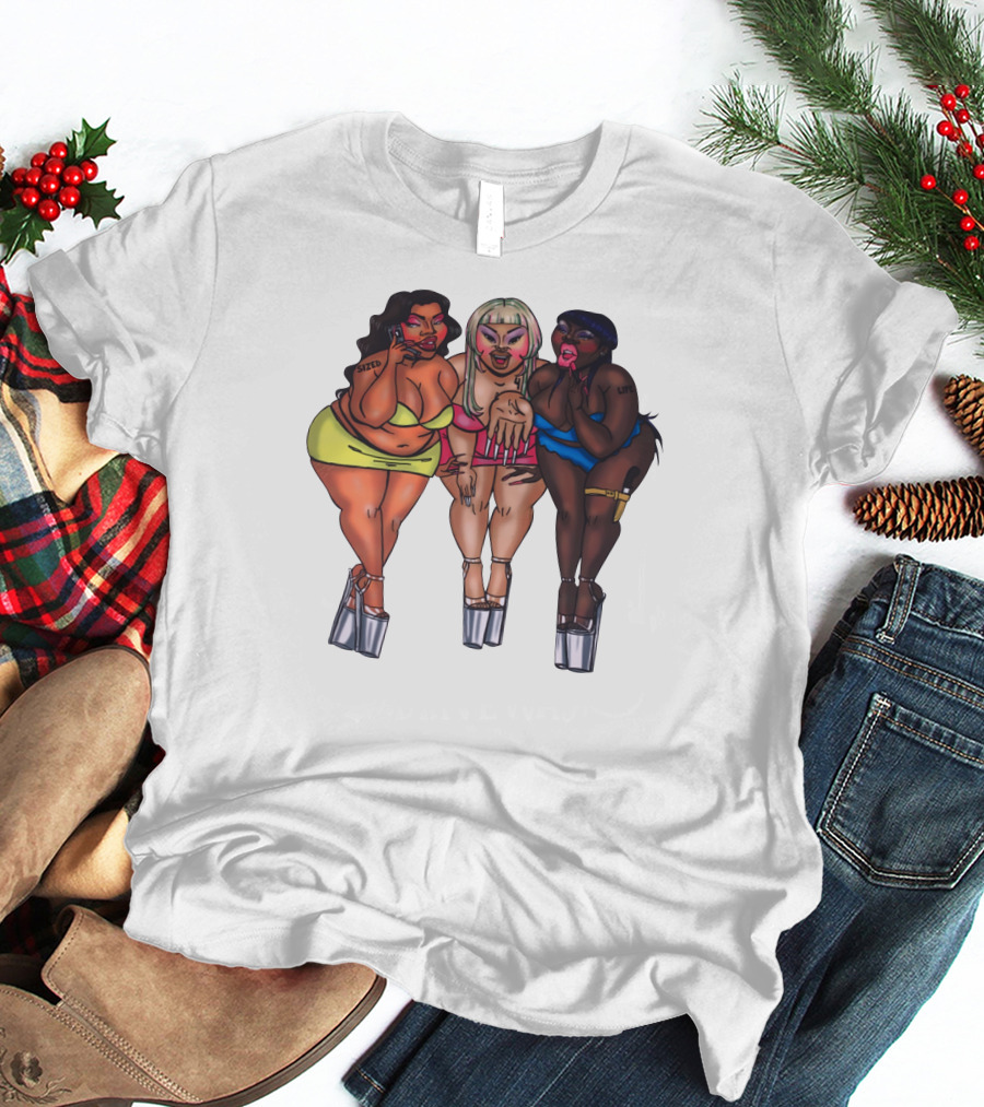 Sizedthebrand Bold Characters Trio Sized For Life T-Shirt