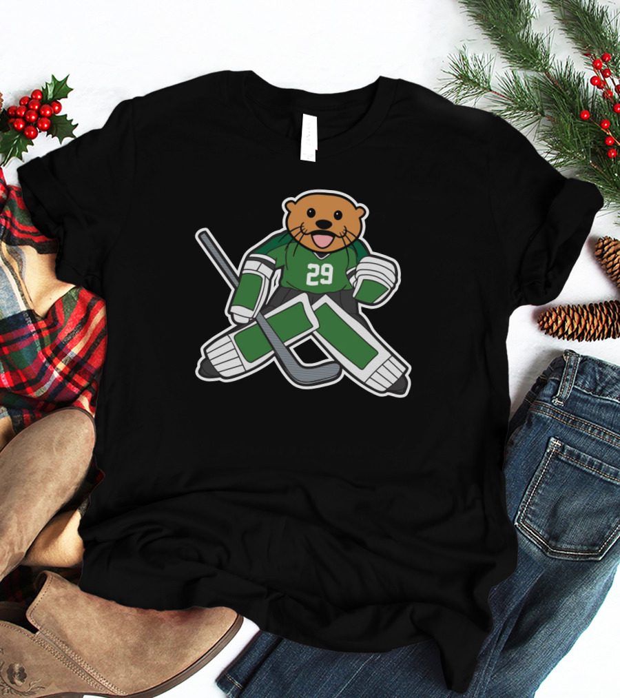 Dallas Stars Jake Otter 29 Hockey Mascot Cartoon T-Shirt