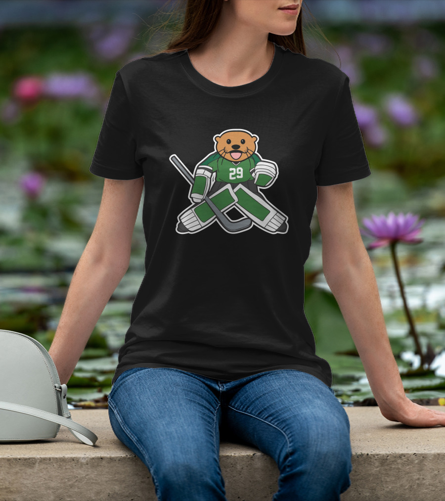 Dallas Stars Jake Otter 29 Hockey Mascot Cartoon T-Shirt