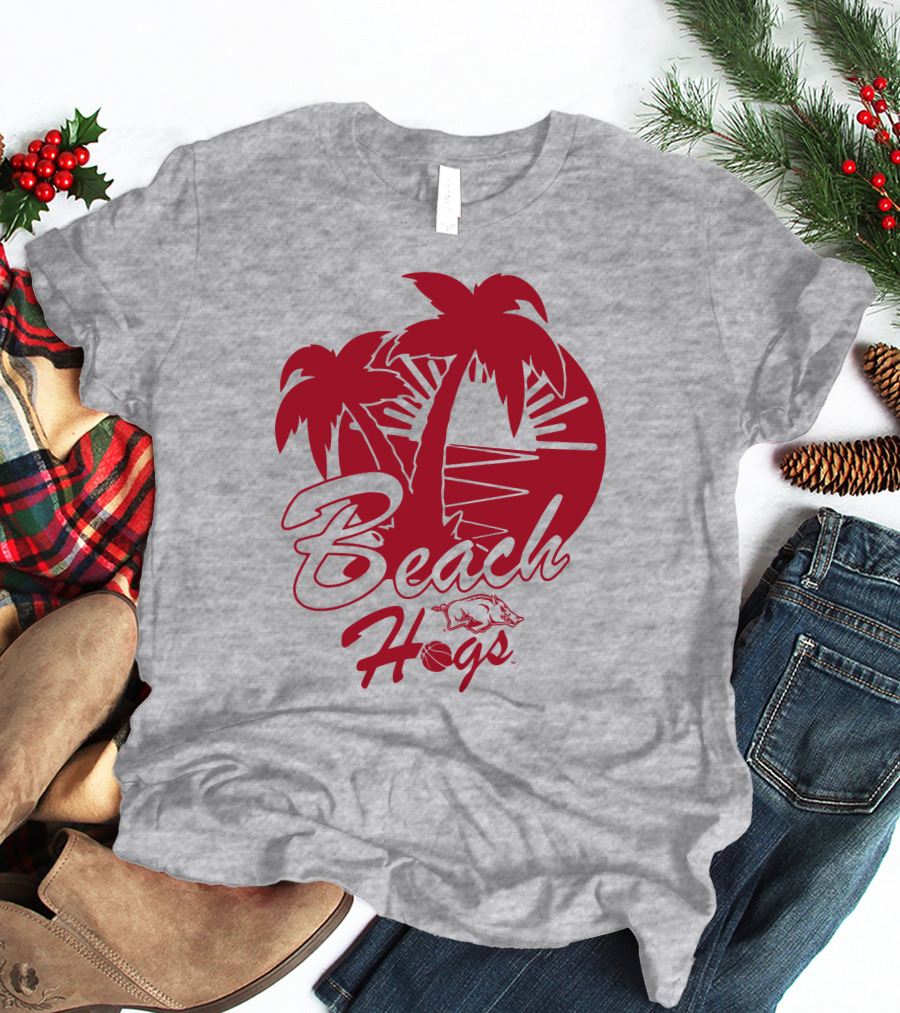 Tampa Bound Beach Hogs Pig Logo Palms And Sunset T-Shirt