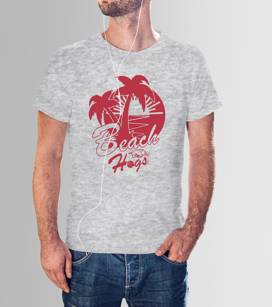 Tampa Bound Beach Hogs Pig Logo Palms And Sunset T-Shirt