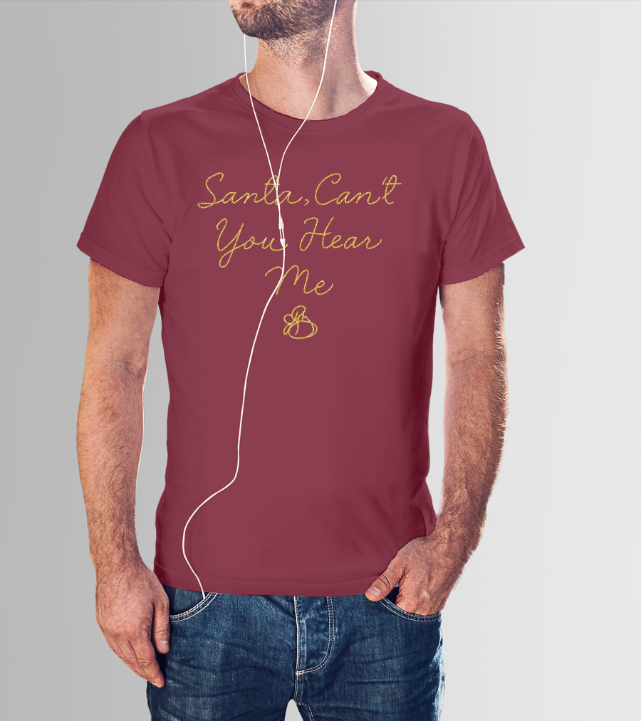 Santa Can't You Hear Me Christmas Bell T-Shirt