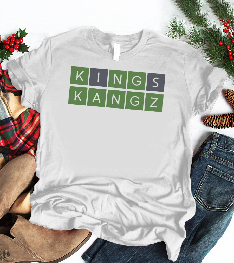 Kangz Kings Word Puzzle Green Blocks T-Shirt