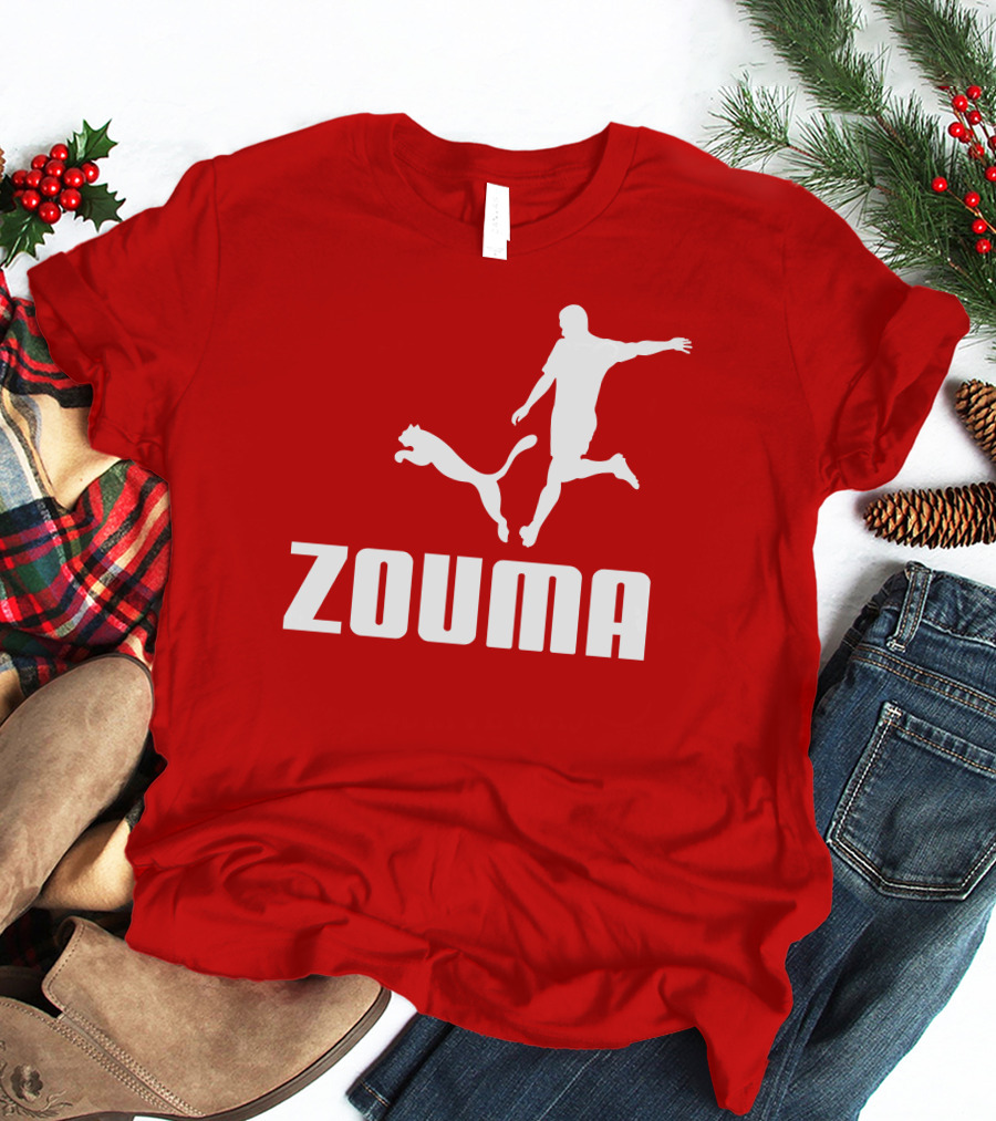 Zouma Player Silhouette With Cat Jumping T-Shirt