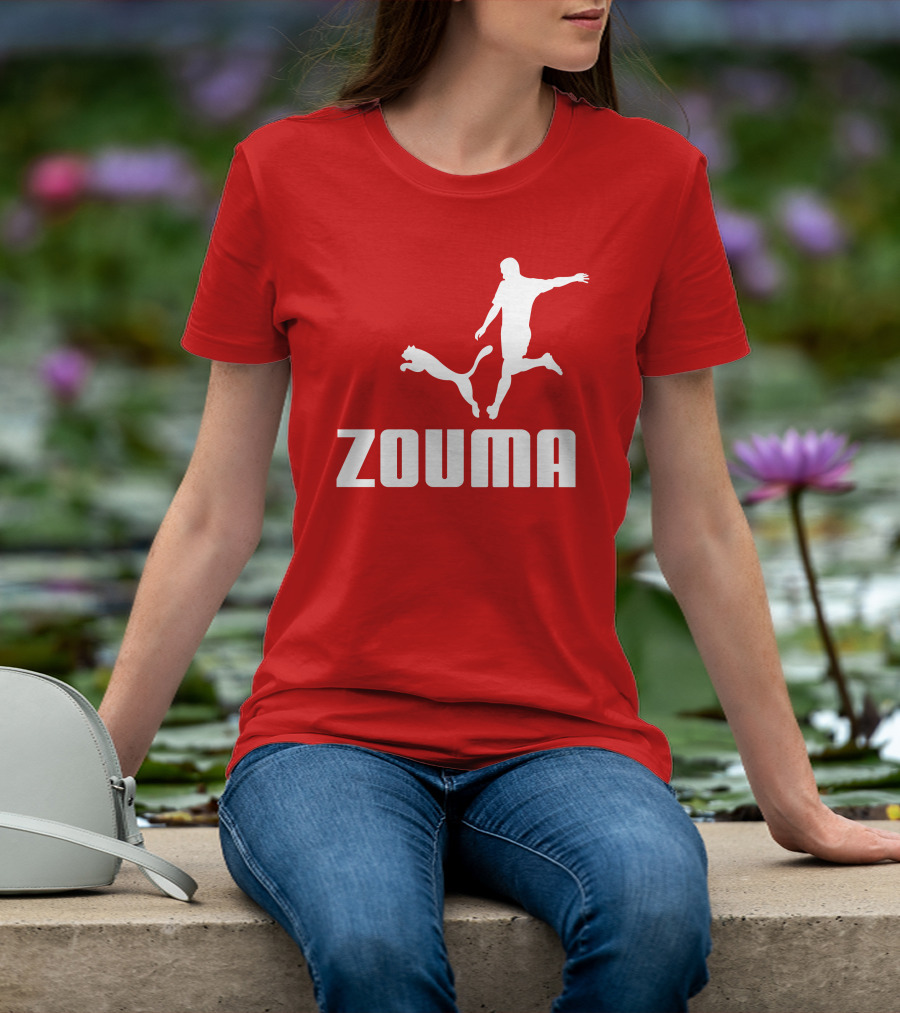 Zouma Player Silhouette With Cat Jumping T-Shirt