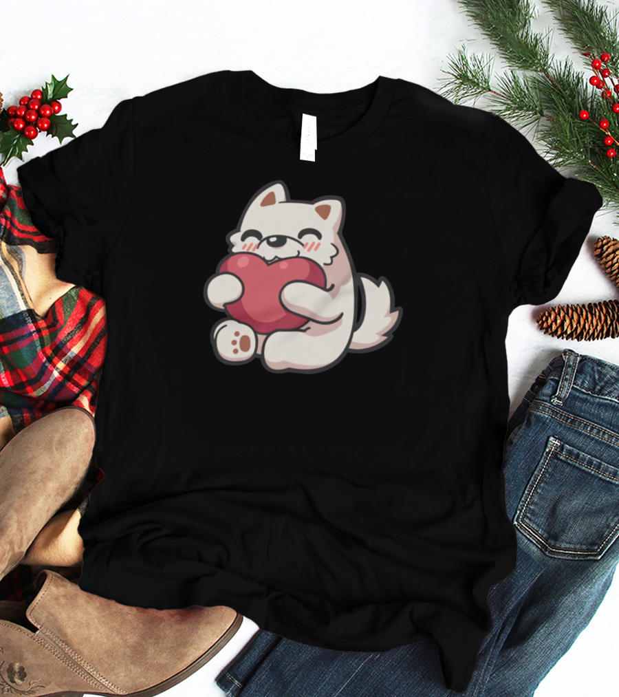 Stream Elements Merch Darkviperau Love Cute Puppy Heart T-Shirt