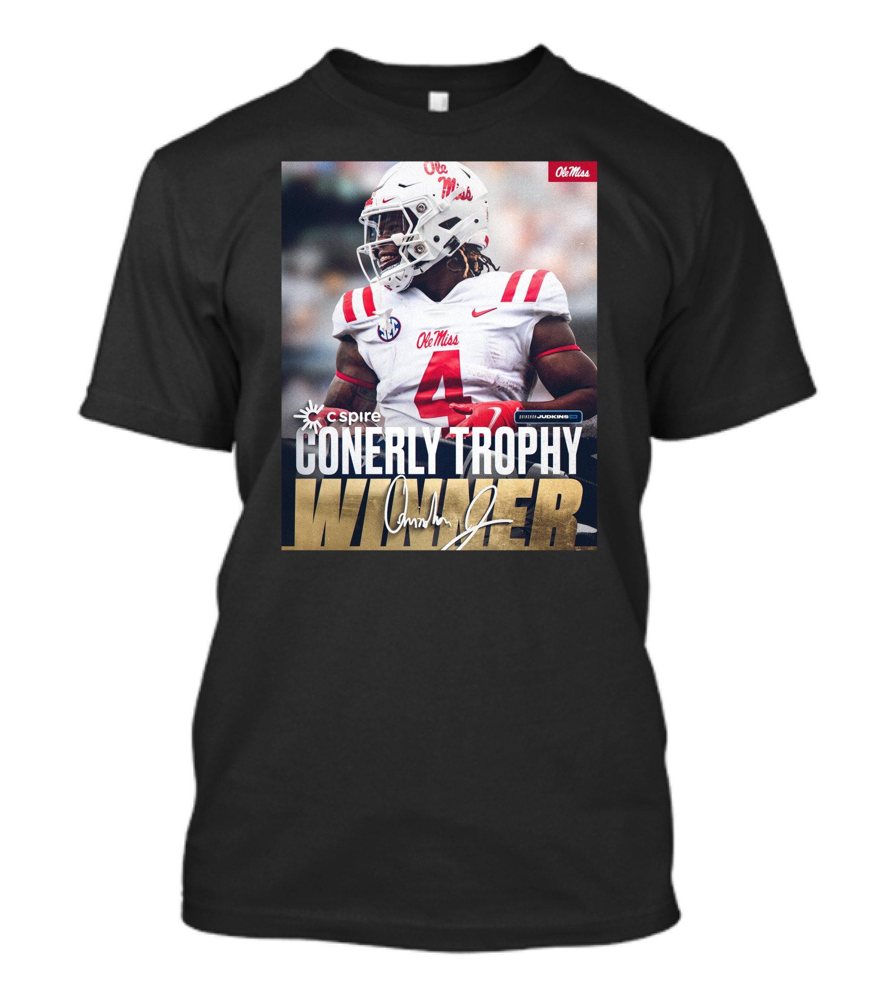 C Spire Conerly Trophy Winner Ole Miss Quinshon Judkins T-Shirt