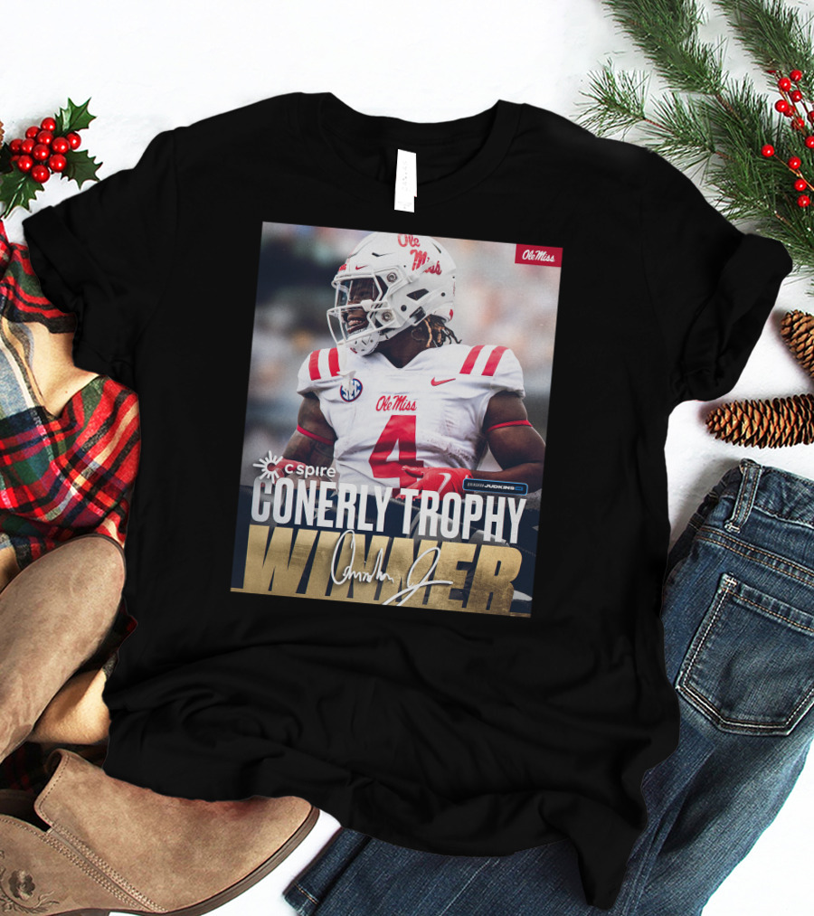 C Spire Conerly Trophy Winner Ole Miss Quinshon Judkins T-Shirt