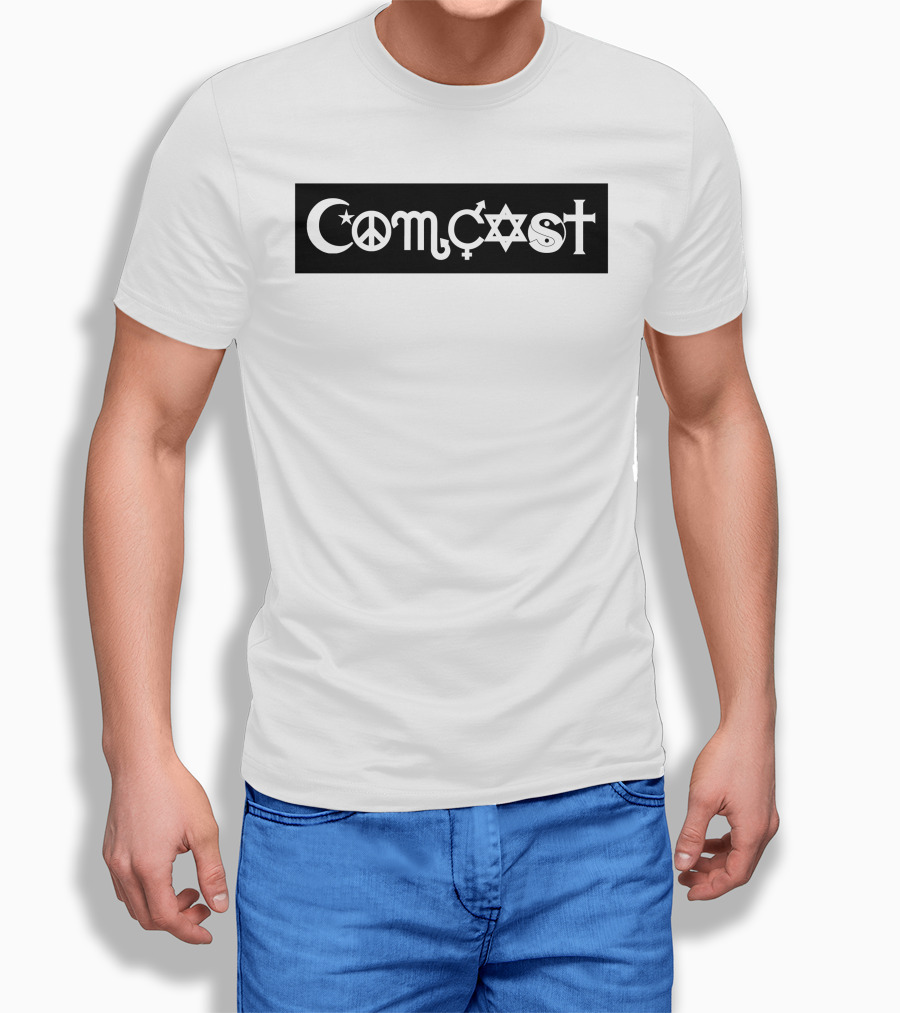 Comcast Peace Coexist Bumper Sticker T-Shirt