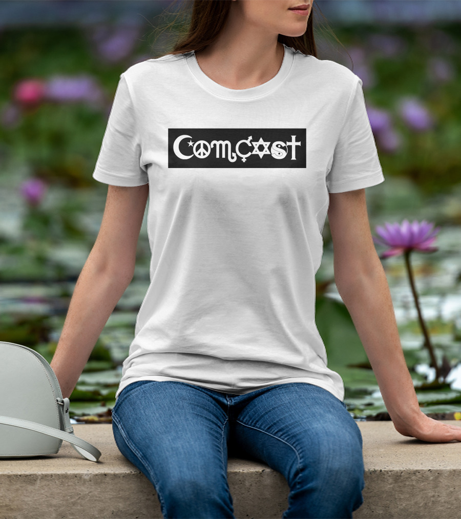 Comcast Peace Coexist Bumper Sticker T-Shirt